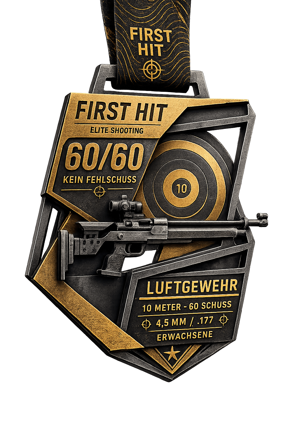Luftgewehr First Hit Challenge - Erwachsene Medaille